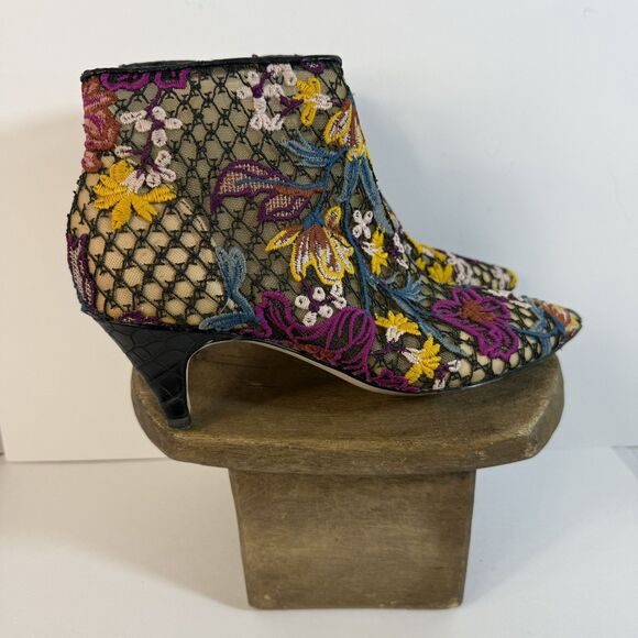 Sam Edelman Kinzey Women's Fashion Booties Size 9.5 Multi Floral Chintz Lace - Picture 1 of 12
